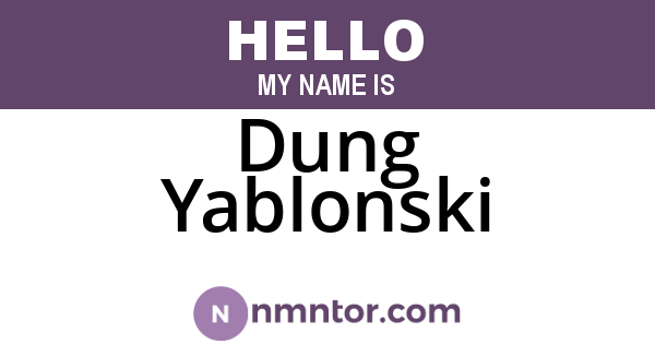 Dung Yablonski