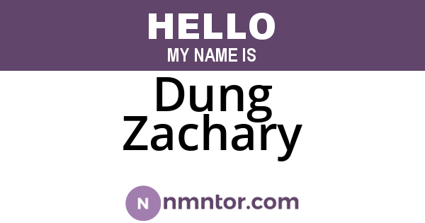 Dung Zachary