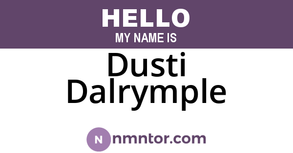 Dusti Dalrymple