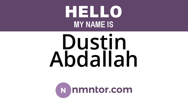 Dustin Abdallah