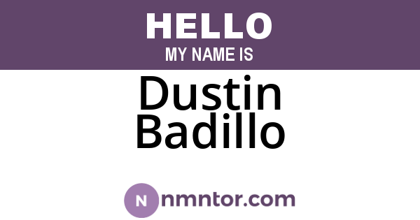 Dustin Badillo