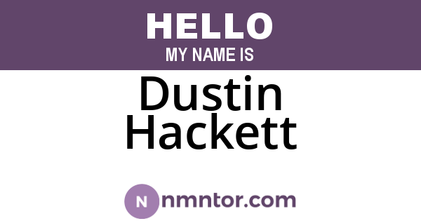 Dustin Hackett