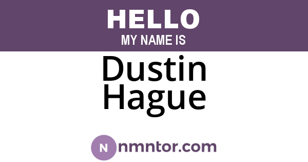 Dustin Hague