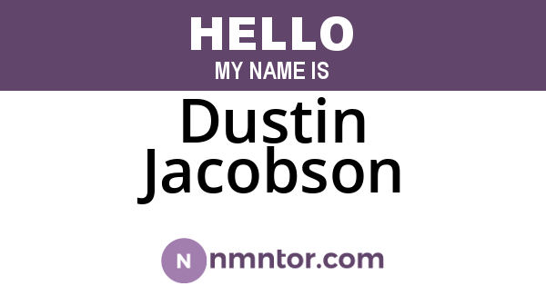 Dustin Jacobson