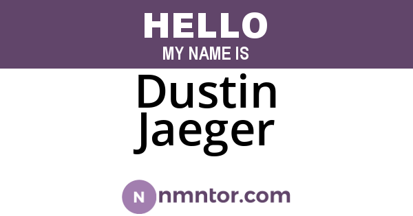 Dustin Jaeger