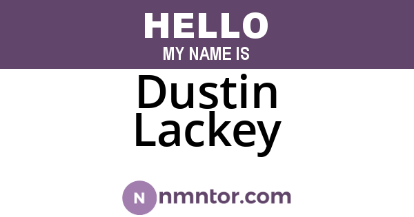 Dustin Lackey