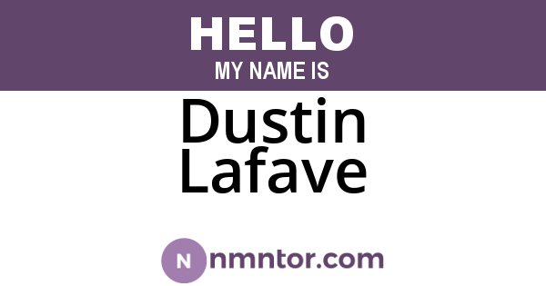 Dustin Lafave