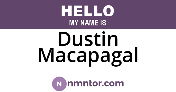 Dustin Macapagal