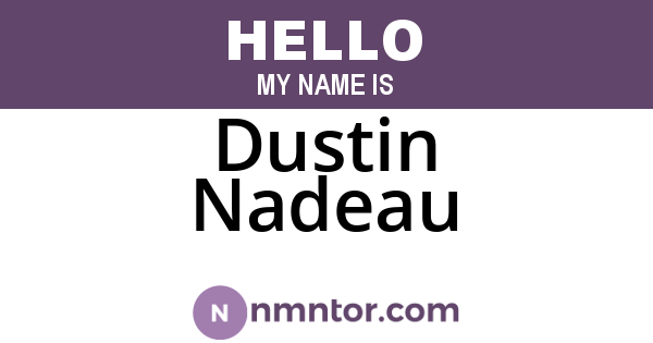 Dustin Nadeau
