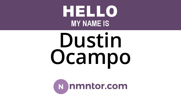 Dustin Ocampo