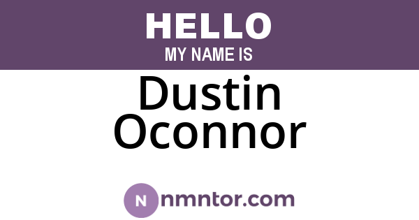 Dustin Oconnor