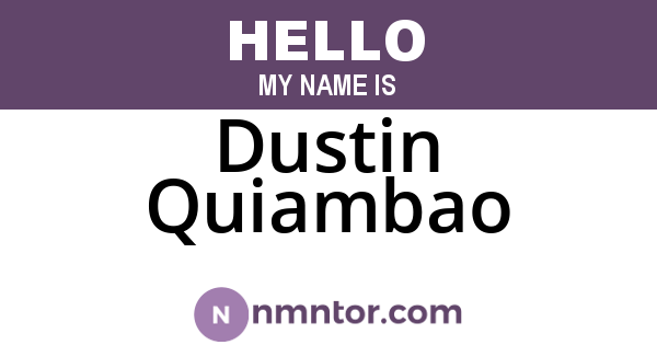 Dustin Quiambao