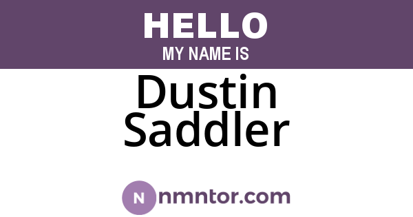 Dustin Saddler