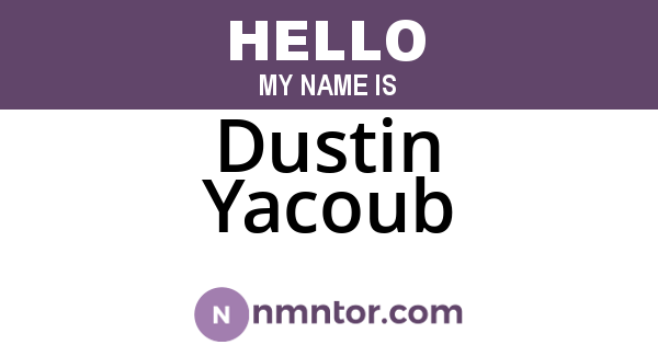 Dustin Yacoub