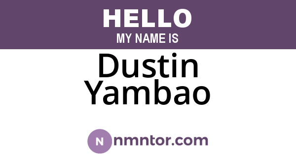 Dustin Yambao