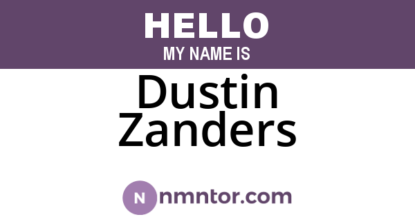Dustin Zanders