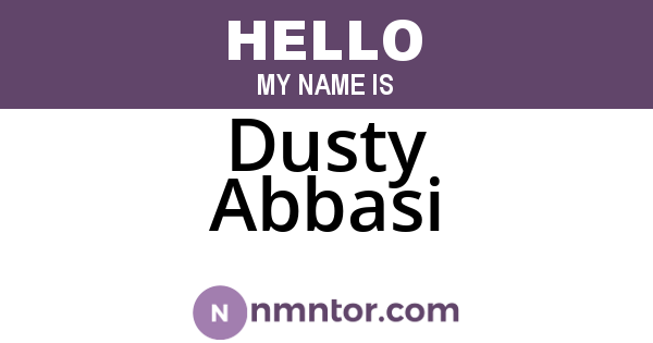 Dusty Abbasi