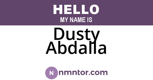 Dusty Abdalla