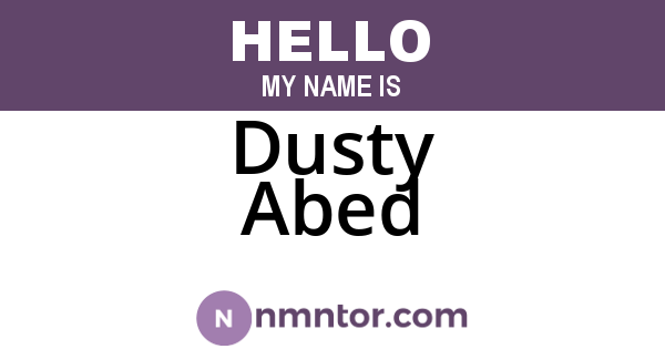 Dusty Abed