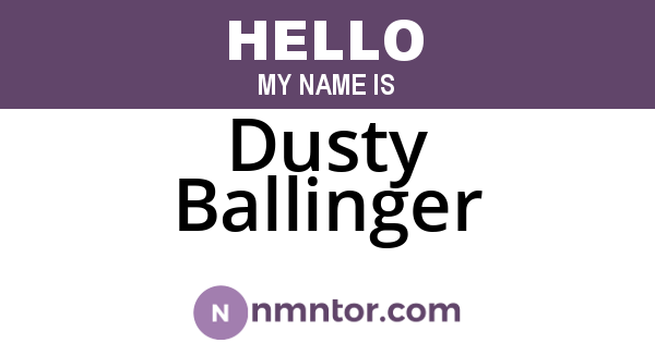 Dusty Ballinger