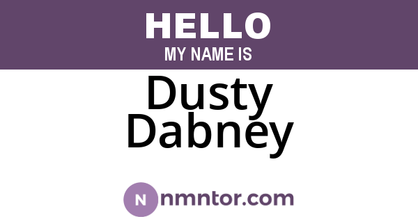 Dusty Dabney