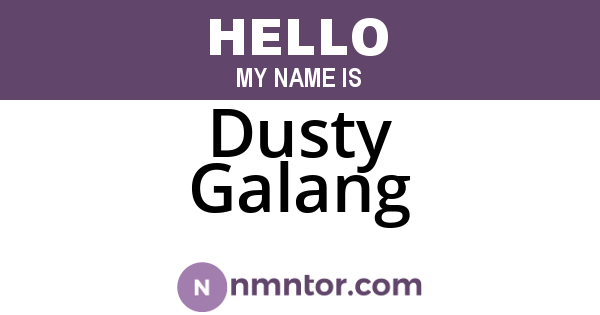 Dusty Galang