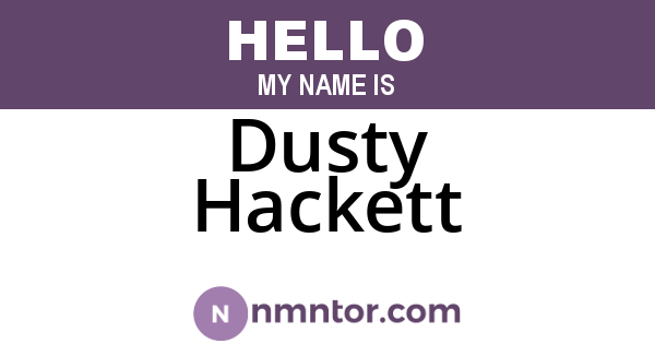 Dusty Hackett