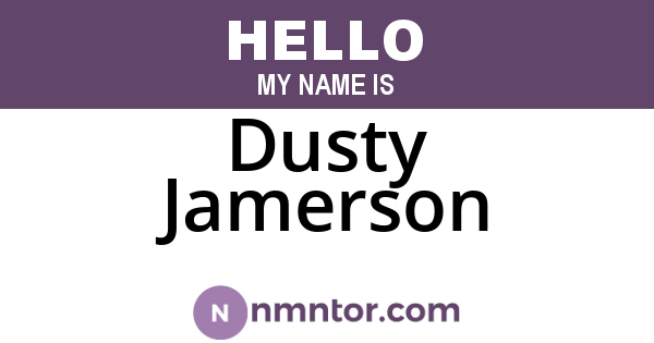 Dusty Jamerson