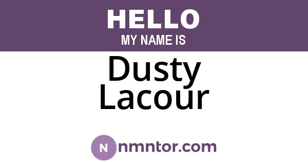 Dusty Lacour