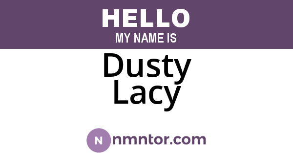 Dusty Lacy