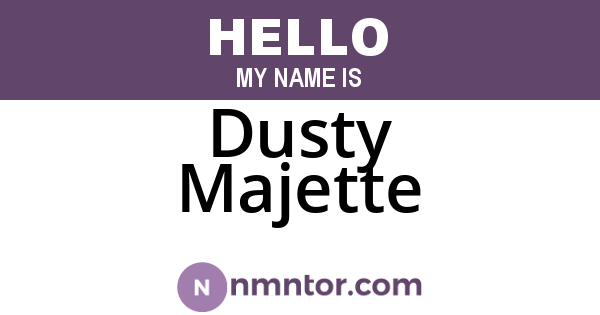 Dusty Majette