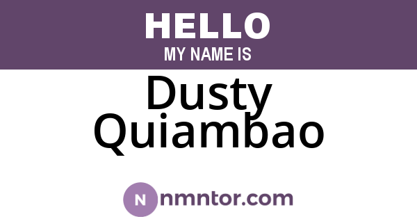 Dusty Quiambao