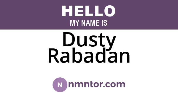 Dusty Rabadan