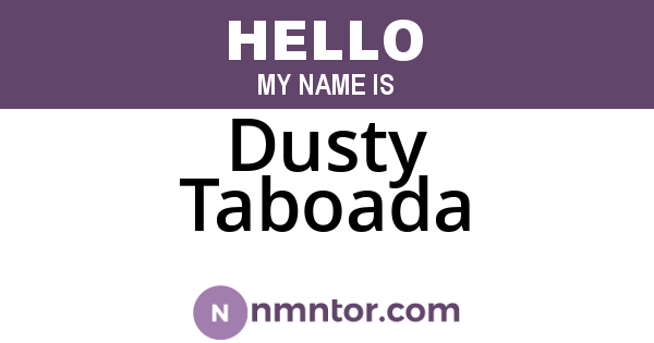 Dusty Taboada