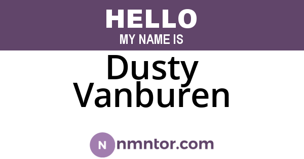 Dusty Vanburen