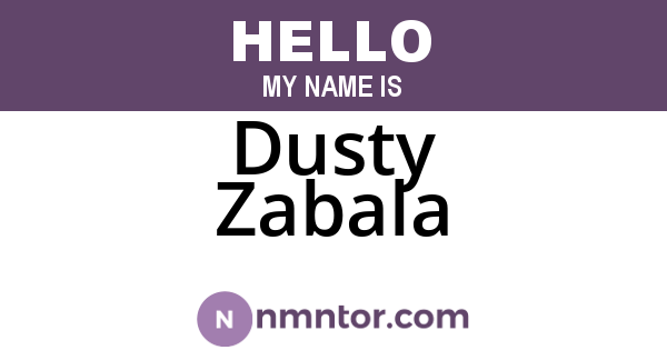 Dusty Zabala