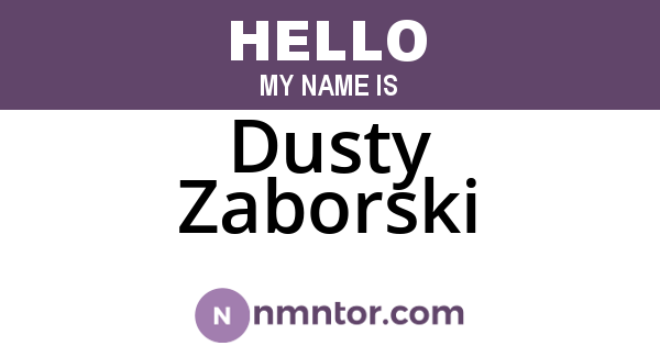 Dusty Zaborski