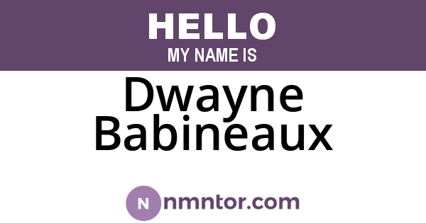 Dwayne Babineaux