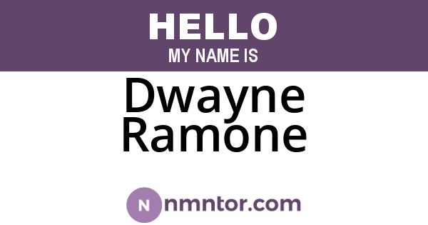 Dwayne Ramone
