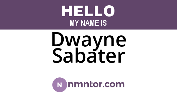 Dwayne Sabater