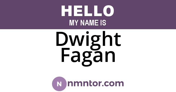 Dwight Fagan
