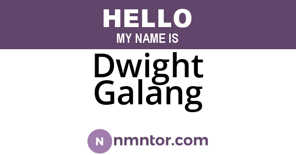 Dwight Galang