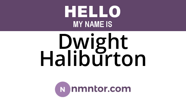 Dwight Haliburton