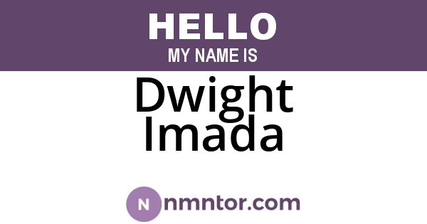 Dwight Imada