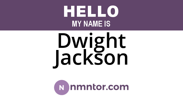 Dwight Jackson