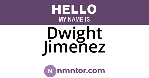 Dwight Jimenez