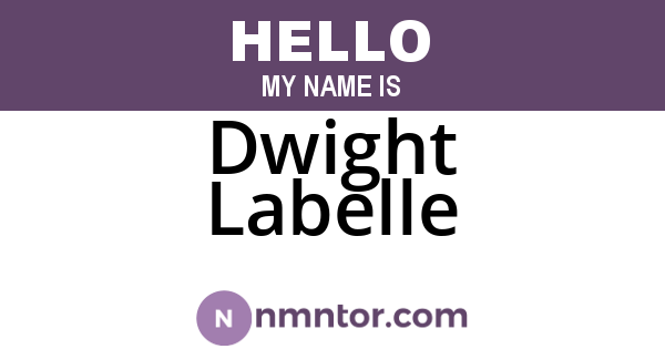 Dwight Labelle