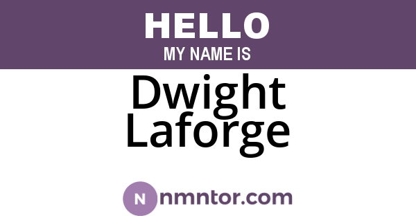 Dwight Laforge