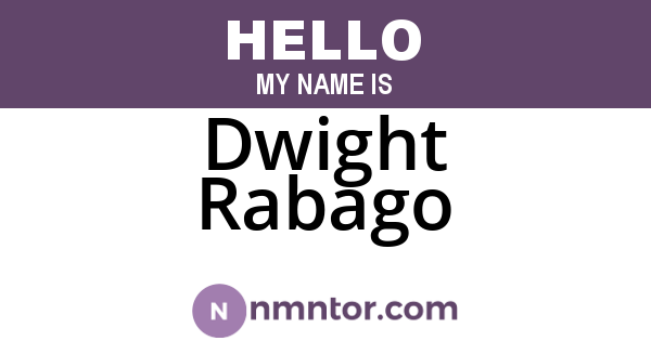 Dwight Rabago