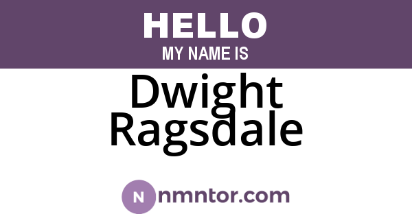 Dwight Ragsdale